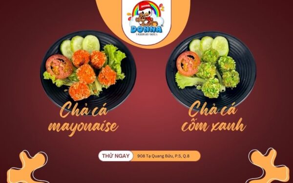 Chả cá cốm xanh và chả cá mayonaise béo ngậy