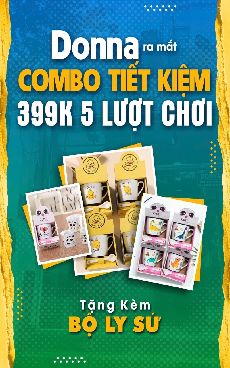 Combo tiết kiệm 399k: Vui chơi thả ga (Nguồn: DONNA)