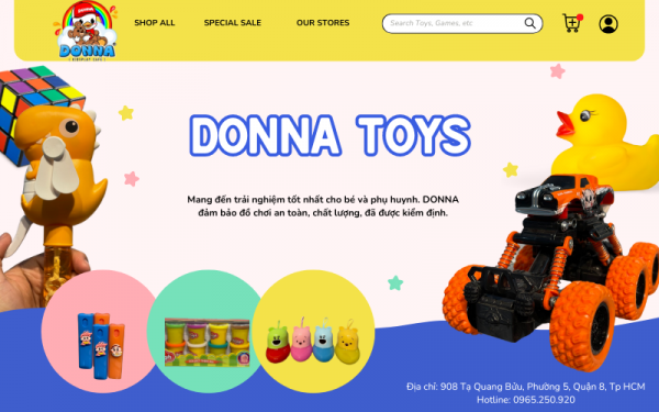 Khám phá thế giới đồ chơi cho bé giá siêu hạt dẻ chỉ có tại Donna