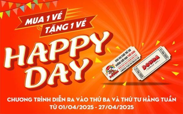 Happy day tháng 4: Mua 1 tặng 1 (Nguồn: DONNA)