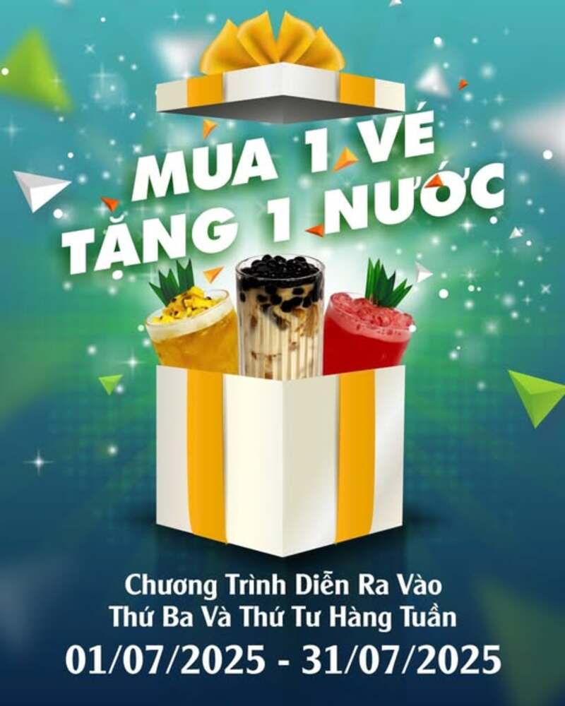 Mua vé tặng nước: Ưu đãi bùng nổ tháng 7 (Nguồn: DONNA)