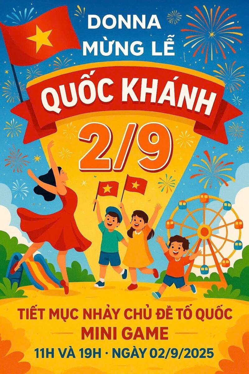Sự kiện Quốc Khánh 2/9: Vui chơi thỏa thích, thêm yêu Tổ quốc (Nguồn: DONNA)