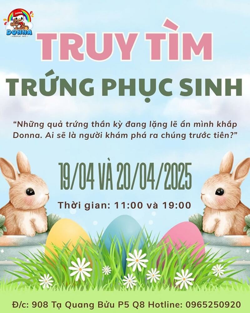 Minigame tìm trứng phục sinh tại DONNA (Nguồn: DONNA)