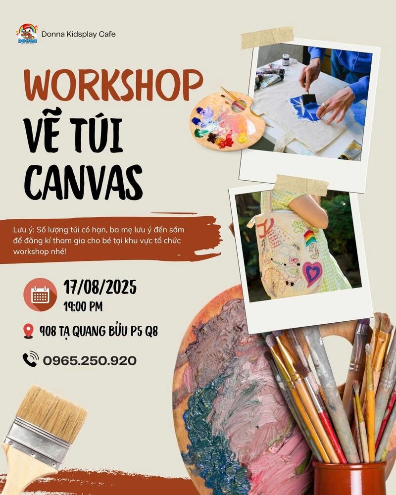 Vẽ túi canvas: Khám phá tài năng hội họa (Nguồn: DONNA)