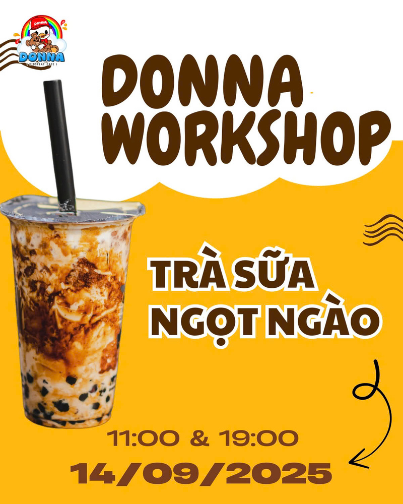 Workshop Làm trà sữa miễn phí - Bé trổ tài pha chế (Nguồn: DONNA)