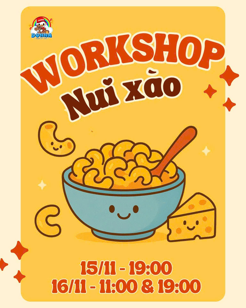 Workshop nui xào tại khu vui chơi DONNA (Nguồn: DONNA)